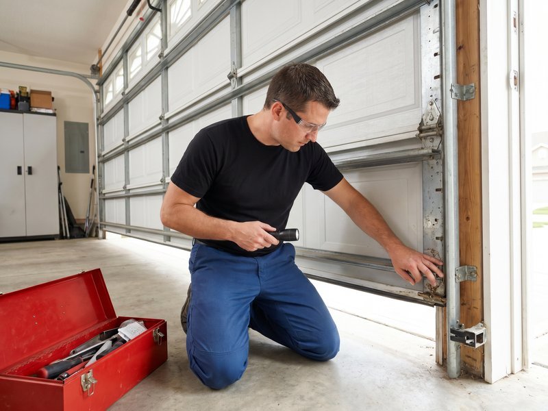 Garage Door Repair work on a garage door